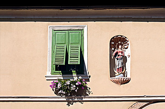 历史,窗户,百叶窗,神圣,雕塑,坏,施蒂里亚,奥地利,欧洲