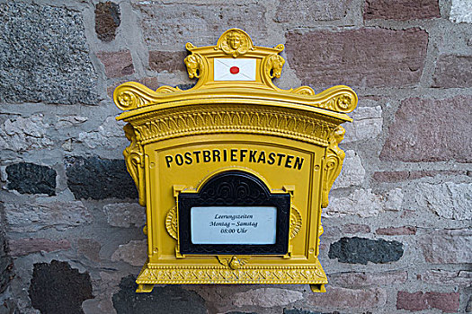 邮政,邮箱,城堡,萨克森安哈尔特,德国