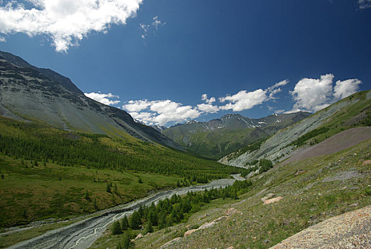 山景,高地,山峰,峡谷,山谷,石头,斜坡