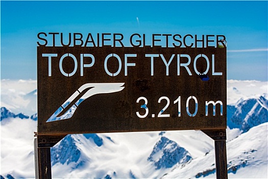 上面,提洛尔,滑雪胜地,冰河,奥地利