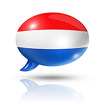 荷兰,旗帜,对话气泡框