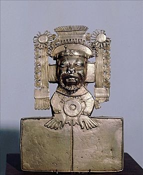 黄金,胸饰,米斯特克,墨西哥,时期
