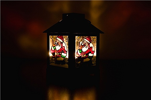 圣诞节,灯笼,蜡烛,室内