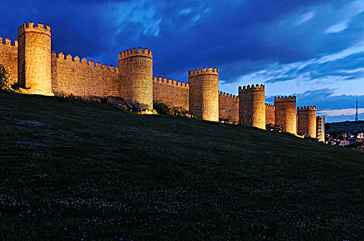 中世纪城市,墙壁,世界遗产,西班牙,欧洲
