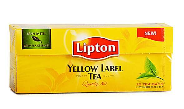 包装,黄色,标签,茶,隔绝,白色背景
