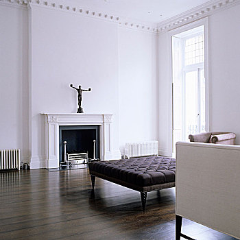 简约,客厅,老式,沙发,暗色,木质,地板,正面,壁炉