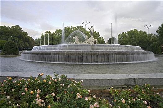 海王星喷泉,广场,马德里,西班牙