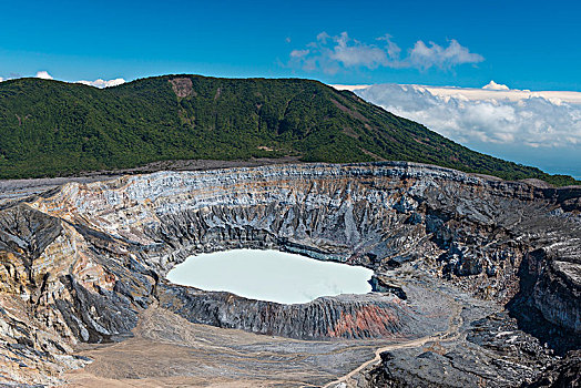 火山口,火山湖,火山,国家公园,哥斯达黎加,中美洲