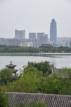 天津市西青区水西公园郊野风光