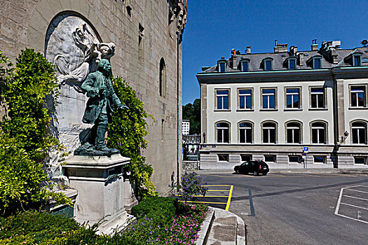 纪念建筑,洛桑,日内瓦湖,瑞士,欧洲