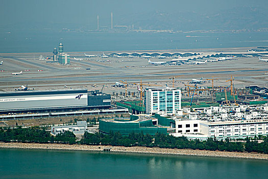 远眺,香港国际机场,大屿山,香港