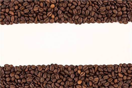 咖啡豆,白色背景