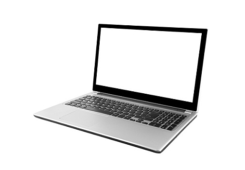 笔记本电脑,隔绝,白色背景,裁剪,小路