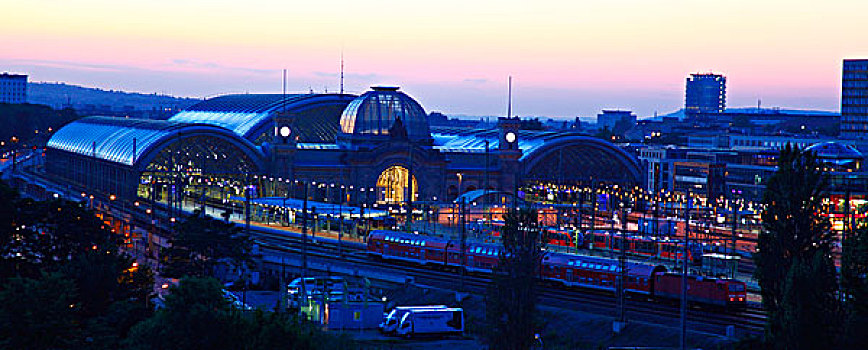 中心,铁路,车站,德累斯顿,萨克森,德国,欧洲