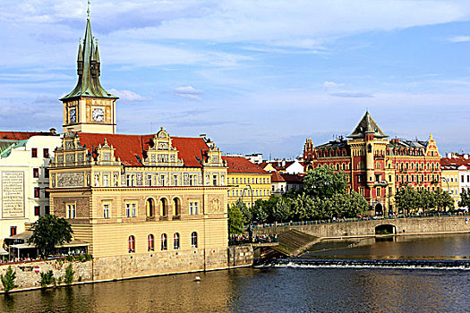 捷克共和国,风景,布拉格,伏尔塔瓦河