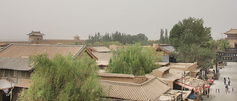 中国甘肃敦煌影视城景观