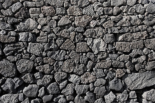 干燥,墙壁,一堆,火山岩,石头,特色,特征,兰索罗特岛,加纳利群岛,西班牙,欧洲