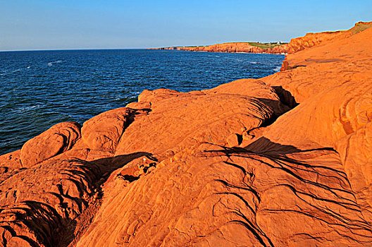 红色,悬崖,帽,马格达伦群岛,魁北克,加拿大,北美