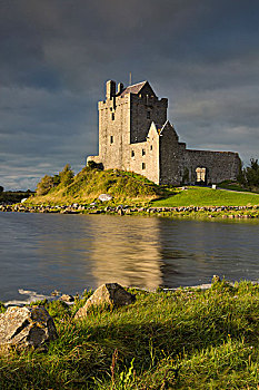 城堡,16世纪,靠近,金瓦拉,戈尔韦郡,爱尔兰