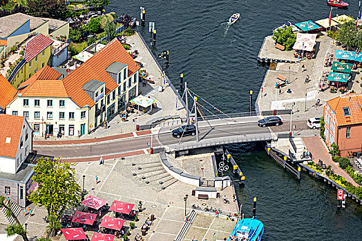 岛屿,港口,新,开合式吊桥,梅克伦堡,湖区,瑞士,梅克伦堡州,德国
