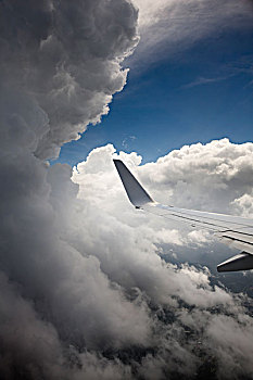 飞机,高处,云