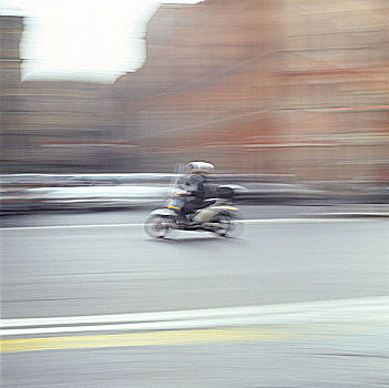 人,骑,摩托车