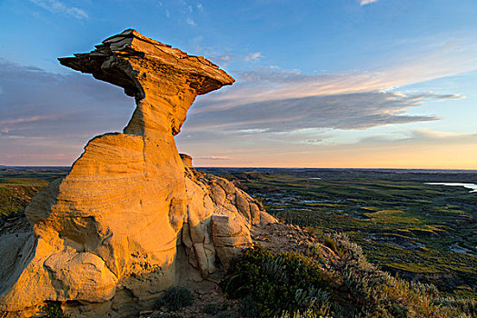 砂岩,荒地,排列,靠近,地狱,溪流,州立公园,蒙大拿,美国