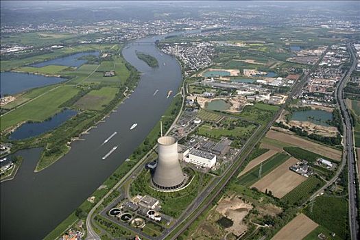 原子,电厂,莱茵兰普法尔茨州,德国