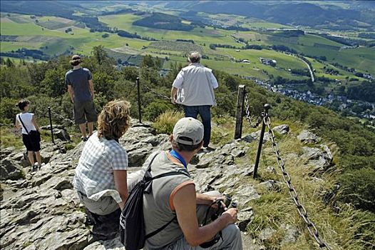 岩石构造,徒步旅行,藻厄兰,区域,北莱茵威斯特伐利亚,德国