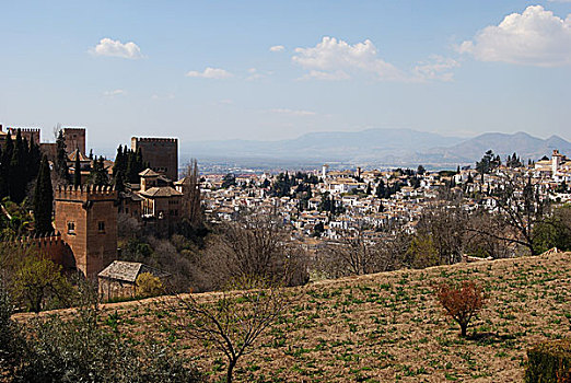 城堡,阿尔拜辛,地区,格拉纳达,西班牙