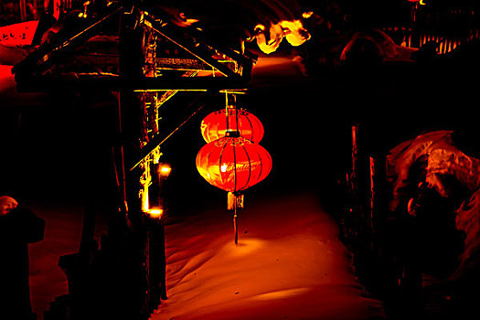 黑龙江雪乡夜景