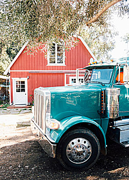 拖拉机,户外,房子,圣芭芭拉,加利福尼亚,美国