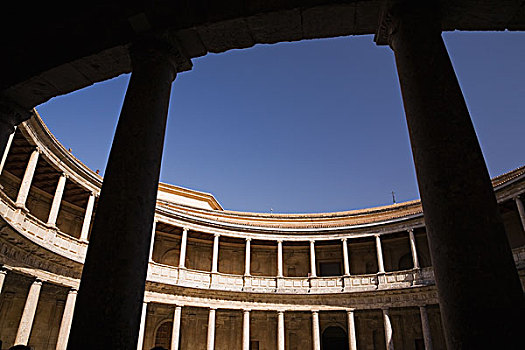 院落,宫殿,阿尔罕布拉宫,地面,格拉纳达,西班牙