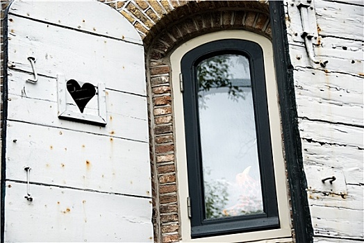 心形,雕刻,百叶窗,阿姆斯特丹,荷兰