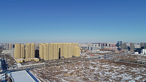 河北省石家庄市城市雪景