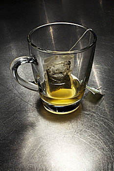 绿茶,包,玻璃杯