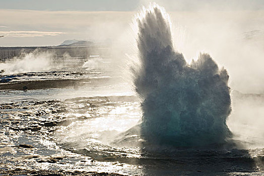 喷涌,间歇泉,冰岛
