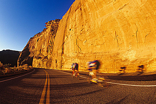 道路,骑自行车,靠近,科罗拉多,美国