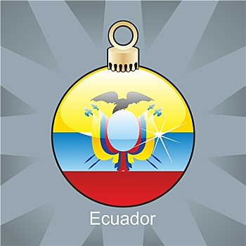 厄瓜多尔,旗帜,圣诞节,形状