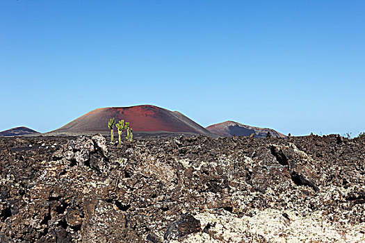 火山岩,地点,火山口,火山,兰索罗特岛,加纳利群岛,西班牙,欧洲