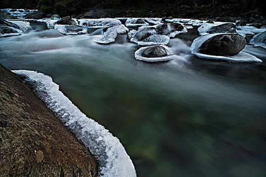 冰,形态,河,不列颠哥伦比亚省,加拿大