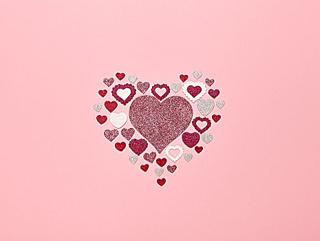 情人节,白天,背景,红色,心形,粉色背景,壁纸,爱情,概念