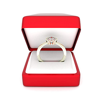 订婚戒指礼盒真实图片图片