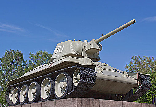 俄罗斯,坦克,麻雀,苏联,纪念,蒂尔加滕,地区,柏林,德国,欧洲
