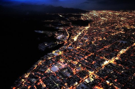 夜景,札幌,航拍