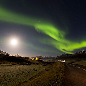 北极光,冰岛