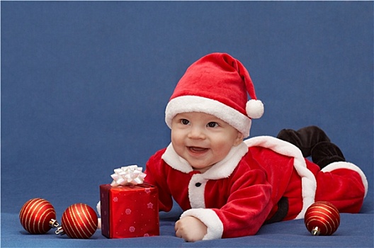 婴儿,圣诞老人,套装,礼物,球