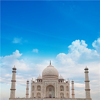 泰姬陵,阿格拉,印度,蓝天