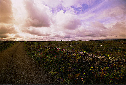 道路,风景,天空,爱尔兰