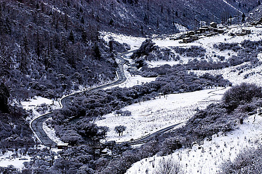 山区雪景